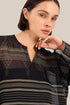 Loose fit printed cotton voile top